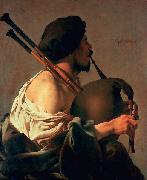 unknow artist The Bagpiper USA oil painting artist